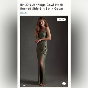 BHLDN Jennings Satin Gown, size 4. Worn twice. No alterations. Dry cleaned.